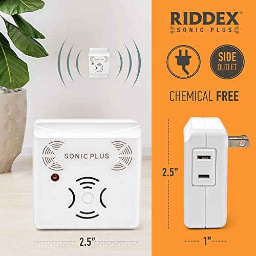 RIDDEX SonicPlus Pest Repeller for Rodents and Insects, 6-Pack Indoor Repellent with Side Outlet, Get Rid of Roaches & Rodents Chemical Free - NewNest Australia