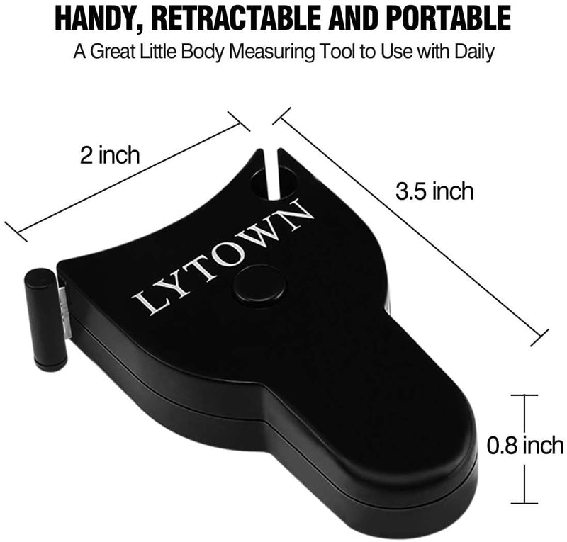 Tape Measure Body Measuring Tape 60inch (150cm), Lock Pin & Push Button Retract, Ergonomic Design, Durable Measuring Tapes for Body Measurement & Weight Loss, Accurate Sewing Tape Measure,2 Pack Black+White - NewNest Australia
