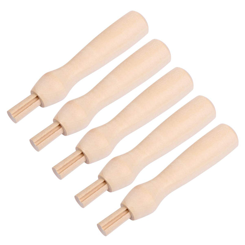 ARTIBETTER 5pcs Poking Felting Needle Pen Wooden Punch Needle Holder Cross Stitch Felting Needle Handles - NewNest Australia