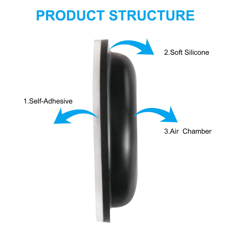 SURMAP Eyeglass Nose Pads, Soft Silicone Adhesive Glasses Nose Pad, Anti-Slip Heighten Air Chamber Nose Pads for Full Plastic Frames, 10 Pairs (Black) 10 Black Pairs - NewNest Australia