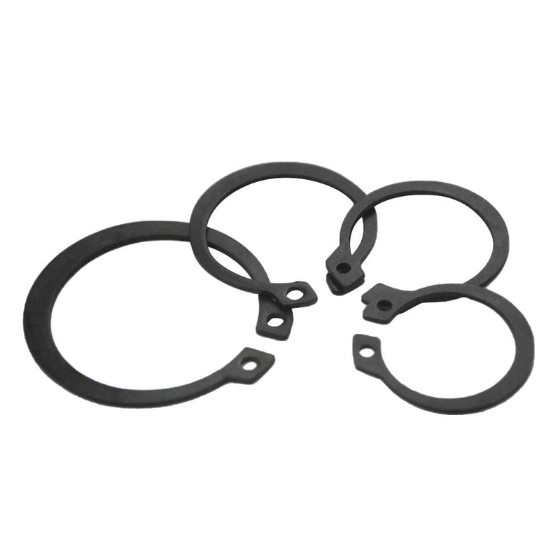 XINGYHENG 225Pcs 18 Sizes Alloy Steel Circlip Snap Ring External Retaining Clamps Ring Washer Assortment Kit 6-32mm(Black) - NewNest Australia