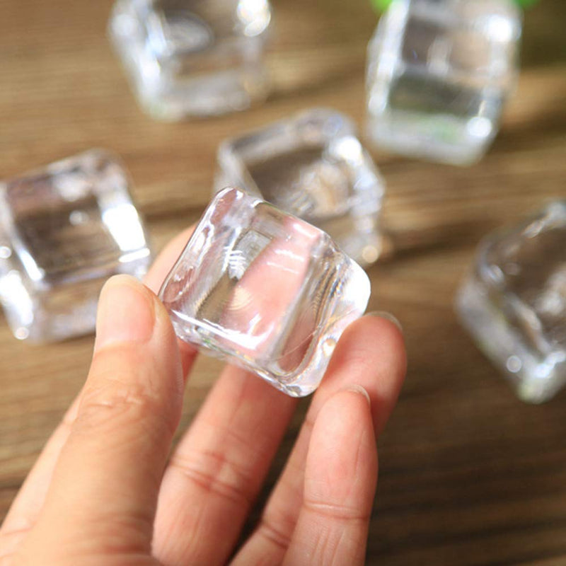 Anyumocz 50 Pcs 20mm Clear Fake Ice Acrylic Decorative Ice Cubes Display for Home Decoration Wedding Centerpiece Vase Fillers,Photography Props&Kitchen Decoration - NewNest Australia