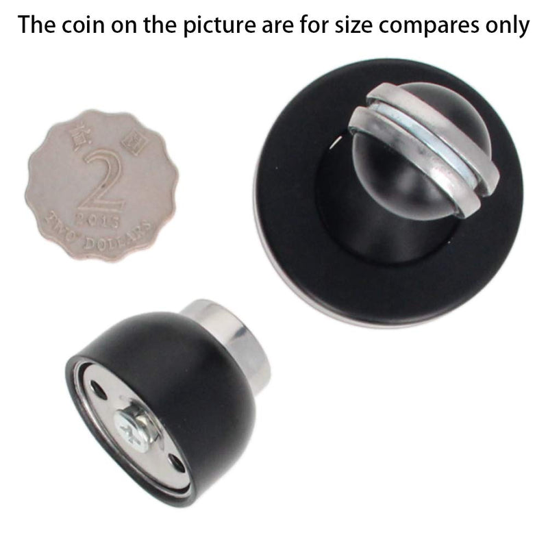 MroMax 201 Stainless Steel Door Magnetic Catch Holder Stopper Screw Wall Mount Black Tone 1pcs 1 Piece - NewNest Australia