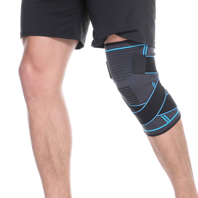 NTRH Knee Support Brace for Women and Men,Adjustable Compression Knee Brace for Arthritis,Joint Pain,Ligament Injury,Meniscus Tear,ACL,MCL,Running,Sports,Squats(single) (XL, Blue) XL-Blue - NewNest Australia