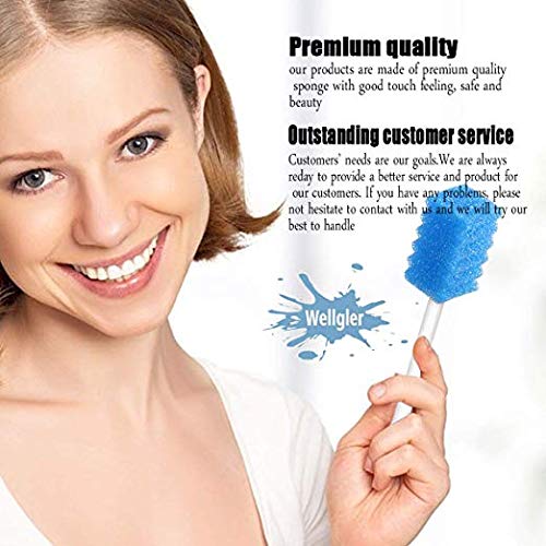 Disposable Oral Care Swabs Tooth Cleaning Mouth Swabs (50pcs blue) Ridge design blue 50 - NewNest Australia