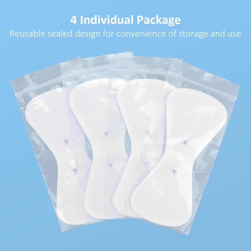 Comfytemp Wireless TENS Machine Pads, 4 Pack TENS Unit Replacement Pads, 5.1" x 2.4" Reusable Self Adhesive Electrodes with Premium Quality, Non-Irritating Design for Muscle Stimulator Electrotherapy - NewNest Australia