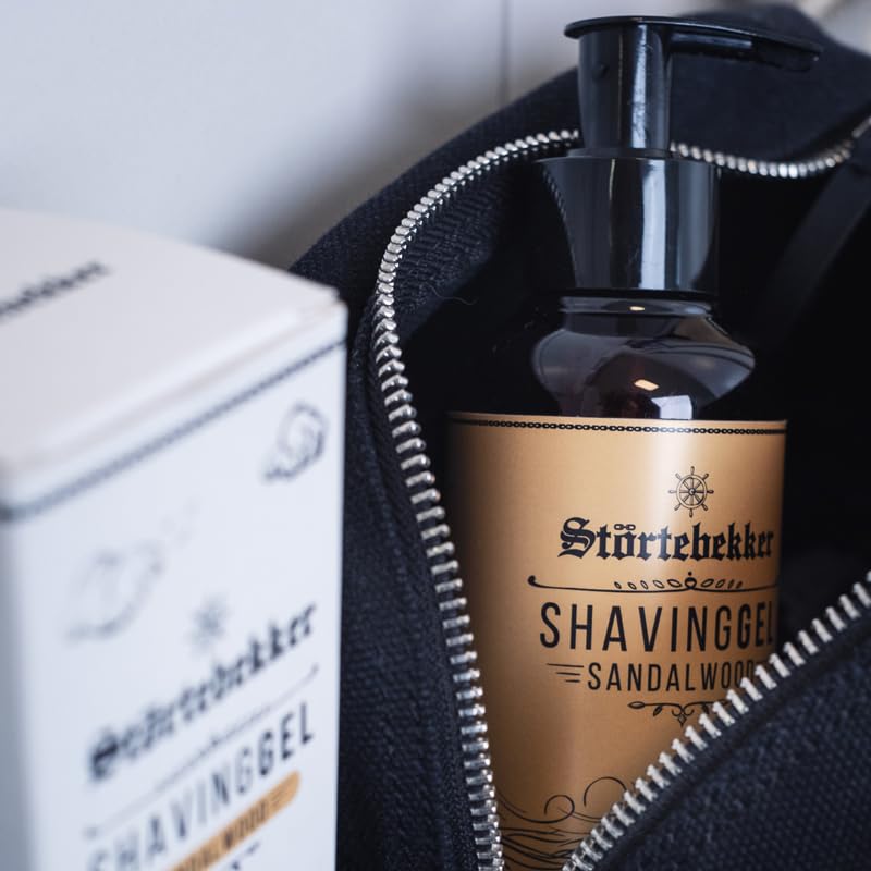 Störtebekker® Premium shaving gel for shaving preparation - classic shaving - 180ml shaving gel - transparent shaving gel for men with sandalwood scent - high-quality ingredients - made in Germany - NewNest Australia