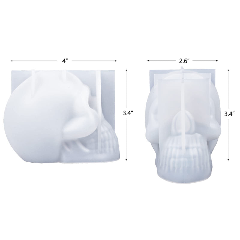 LET'S RESIN Silicone Skull Molds, 3D Large Skull Shape Molds for Epoxy Resin, Skeleton Skull Decor Epoxy Resin Mold for Candle Making, Home Decor, Outdoor, Resin Casting Art Crafts - NewNest Australia