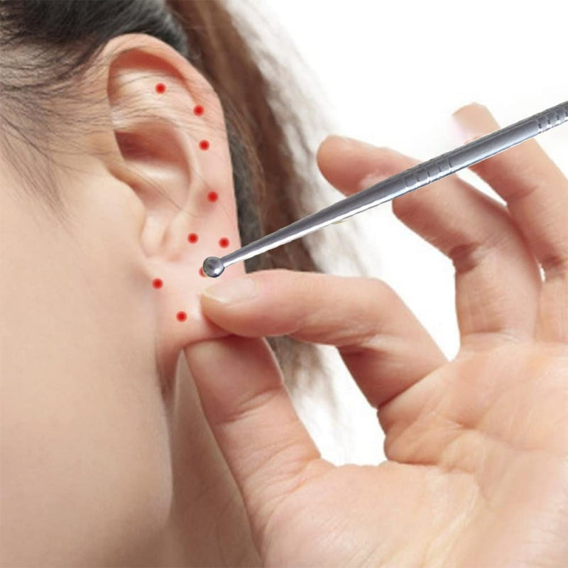 Pack Of 600 Ear Seed Acupuncture, Ear Massage Stickers, Disposable Ear Seeds, Acupuncture Pen, Acupressure Pen, Massage Pen, Meridian Pen, Acupressure Sticks, Scar Care, Stainless Steel - NewNest Australia