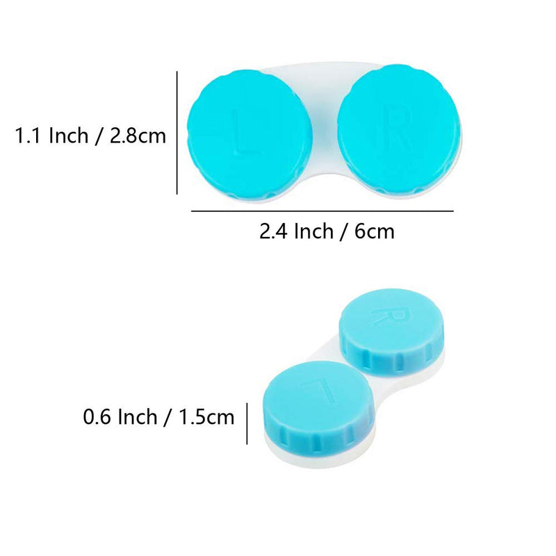 KISEER 24 Pack Colorful Cute Contact Lens Case Bulk Box Holder Container Soak Storage Kit (4 Color) - NewNest Australia