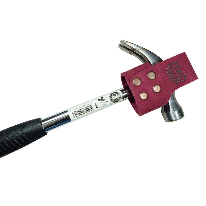 Hide & Drink, Leather Hammer Holder (Large), Axe Holster, Tool Organizer, Sheath and Case for Woodwork, Handmade Includes 101 Year Warranty :: Red Velvet Suede - NewNest Australia