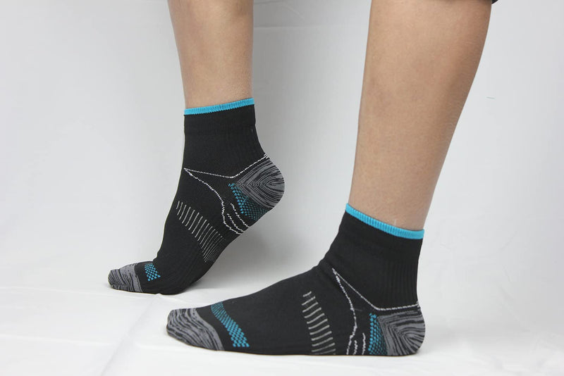 7 Pairs Compression Socks for Women & Men Plantar Fasciitis Relief Foot Pain, Arch Support- Upgraded Sport Compression socks Best for Athletic Running Medical Pregnant S-M Black - NewNest Australia