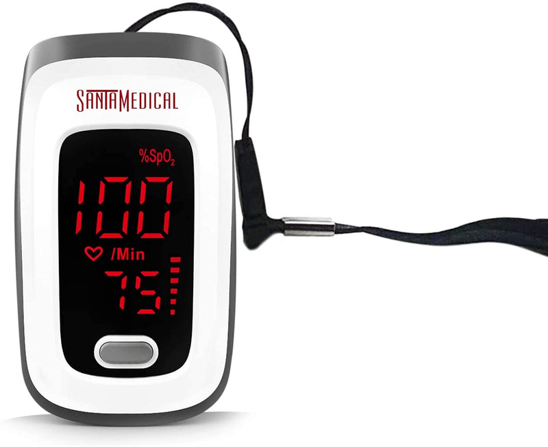 Fingertip Pulse Oximeter, Blood Oxygen Saturation Monitor (SpO2) with Pulse Rate Measurements and Pulse Bar Graph, Portable Digital Reading LED Display, Batteries and Carry Case Included - NewNest Australia