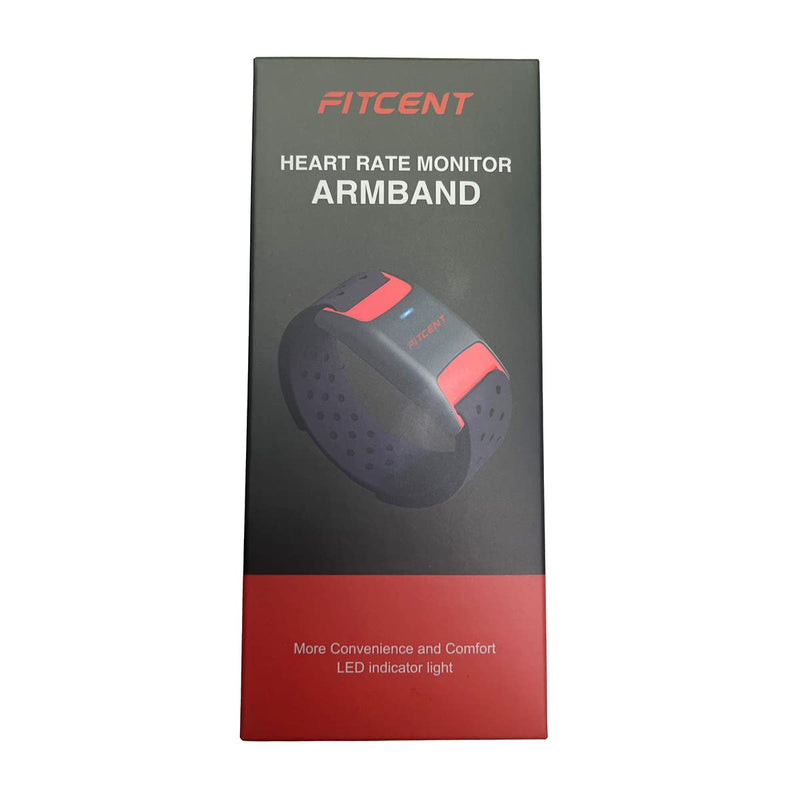 FITCENT Heart Rate Monitor Armband, Bluetooth ANT+ Optical Heart Rate Sensor Arm Band, Rechargeable Fitness Tracker for Peloton Strava Zwift Polar Beat DDP Yoga Wahoo Fitness Garmin Watch Black - NewNest Australia