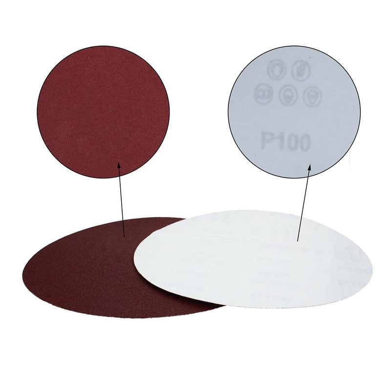 Bettomshin 8-inch PSA Sanding Discs,100 Grits Self Stick Adhesive Back Aluminum Oxide Sandpaper 15pcs - NewNest Australia
