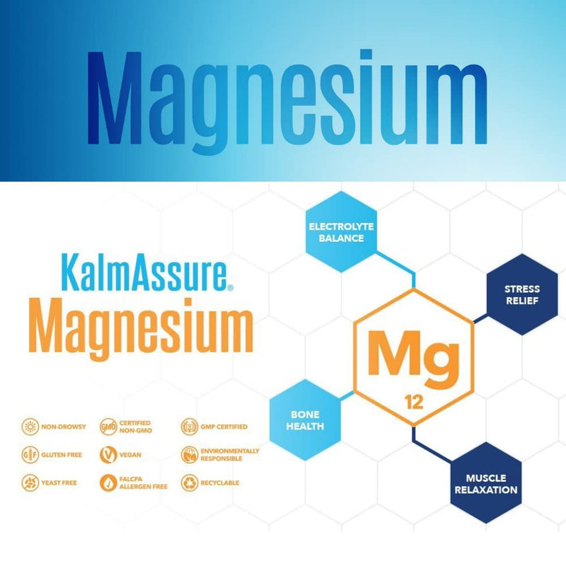NaturesPlus KalmAssure Magnesium Supplement - 420mg Highly Bioavailable Natural Magnesium Citrate - Energy and Stress Relief for Mind and Body - Vegan, Gluten Free - 120 Capsules - NewNest Australia