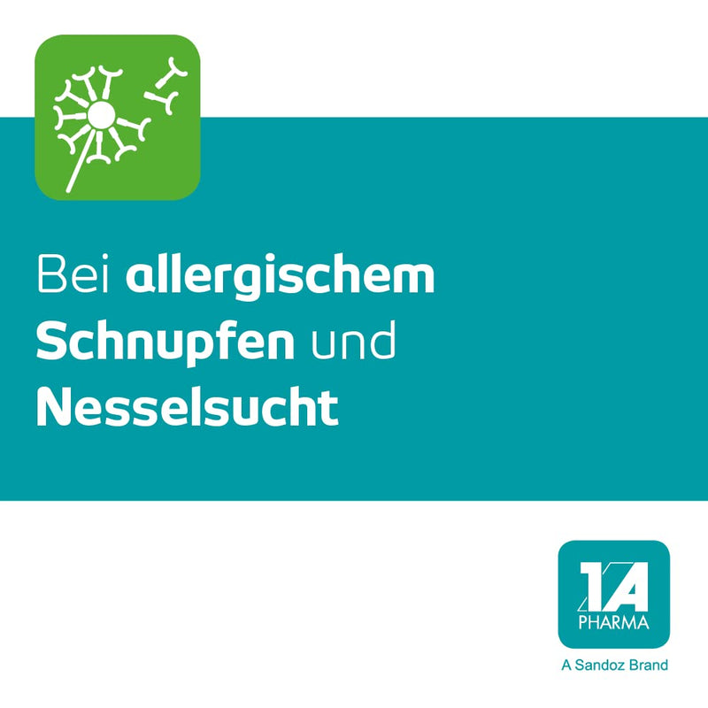 Levocetirizine - 1 A Pharma® for itching caused by allergies, allergic rhinitis and hives: 100 film-coated tablets - NewNest Australia