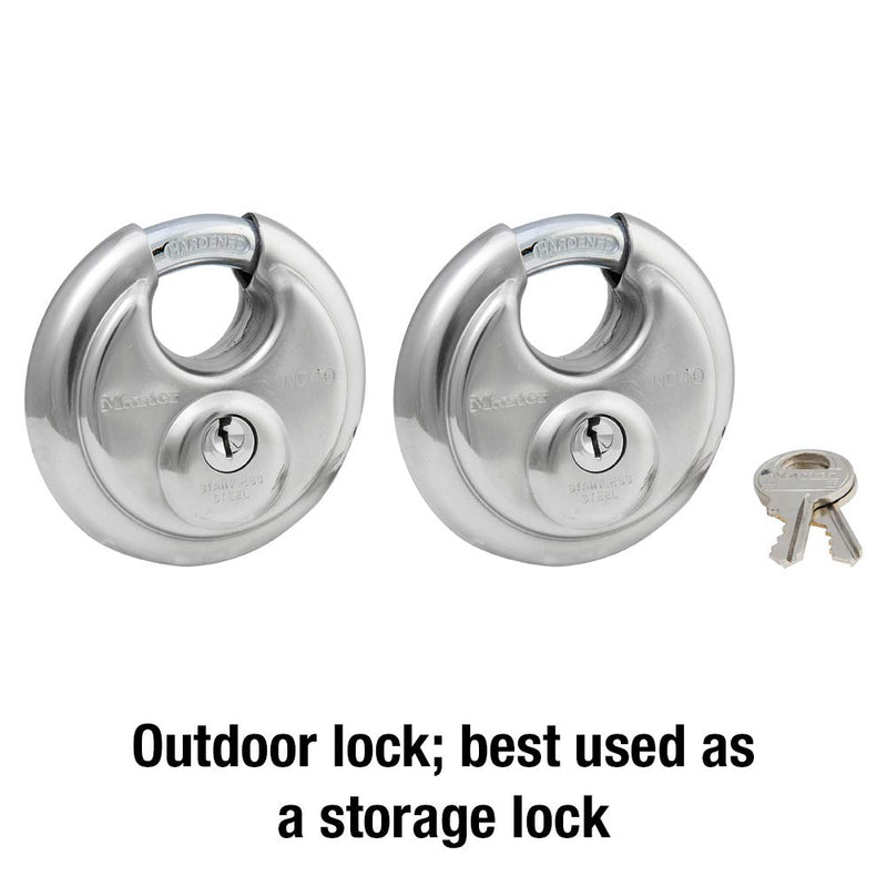 Master Lock 40T Stainless Steel Discus Padlock, 2 Pack 2 Pack - Keyed Alike - NewNest Australia