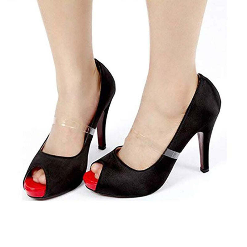 10 Pairs Clear Invisible High Heel Shoe Laces Women Silicone No-Slip Shoe Lace Shoes Bands Shoe Accessories,Clear Invisible Shoe Straps For Holding Loose Shoes Dancing High Heels Mules(Transparent) - NewNest Australia