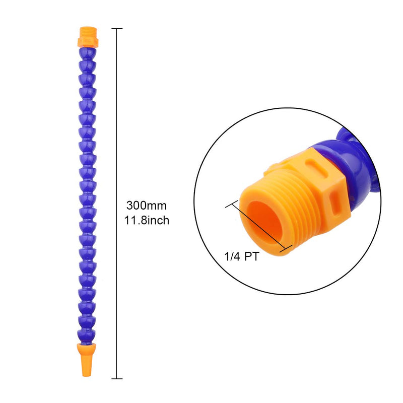 TOPPROS Pack of 10 Round Nozzle 1/4PT Flexible Oil Coolant Pipe Hose Blue Orange - NewNest Australia