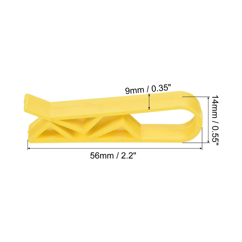 MECCANIXITY Garbage Bin Clip Kitchen Trash Can Waste Basket Garbage Bin Clamp Non-Slip Clip Clamp Yellow, Pack of 12 - NewNest Australia