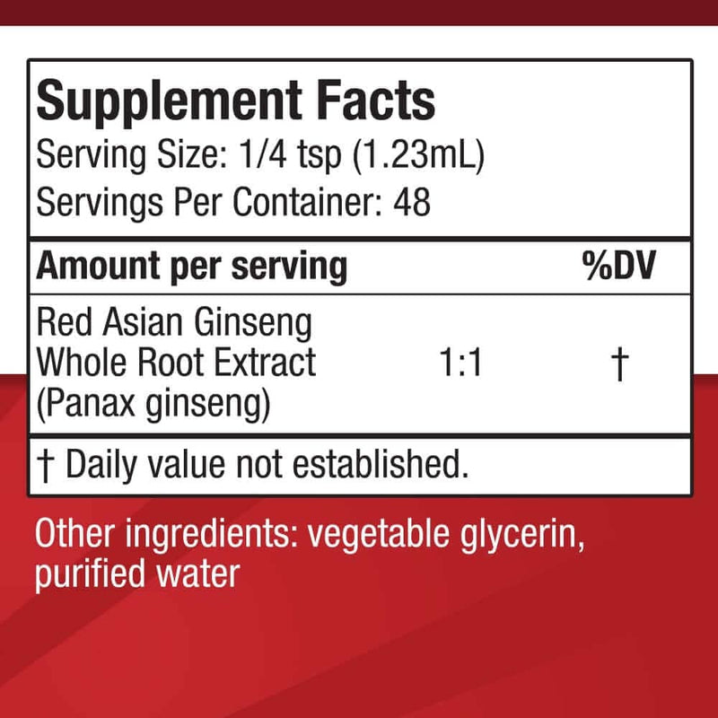 Active Ginseng Korean Red Panax Ginseng with Natural Ginsenosides - All-Natural Advanced Liquid Solution for 2X Absorption - Supports Healthy Energy, Vitality, Mood and More - NewNest Australia