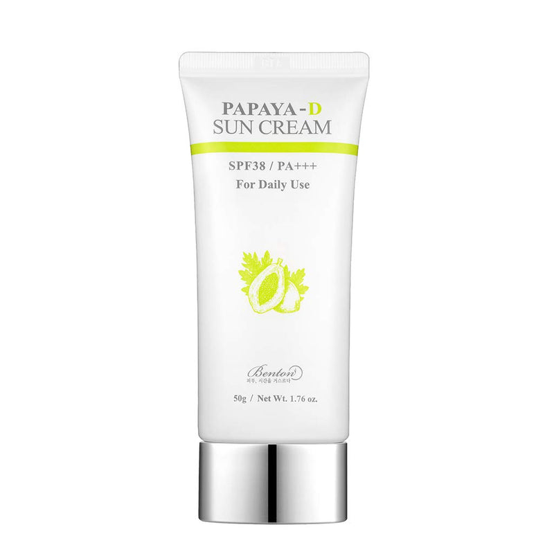 BENTON Papaya-D Sun Cream 50g (1.76 fl.oz.) - Papaya Vitamins Moisturizing & Skin Vitality UV Block Cream, No Harmful Ingredients, for Dry and Sensitive Skin - NewNest Australia