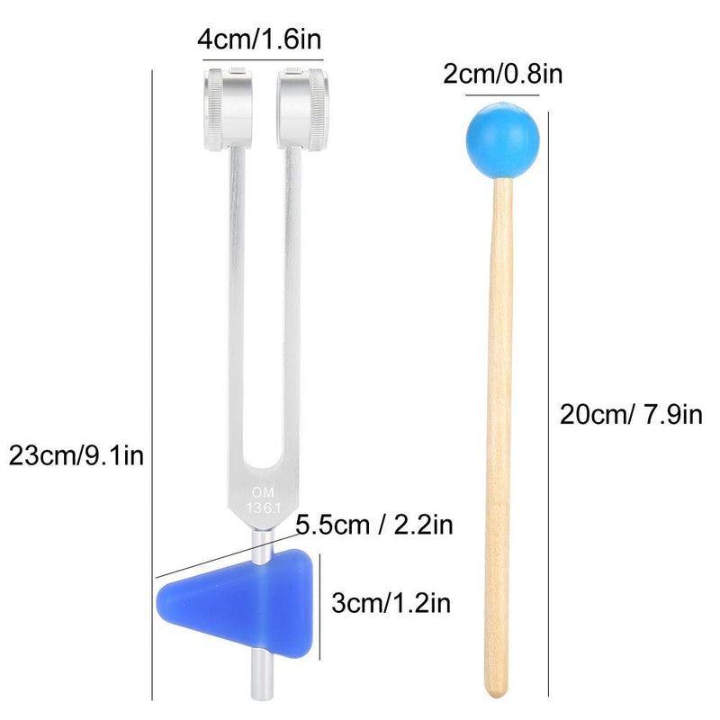 Aluminum Medical Tuning Fork 136.1Hz Hammer Ball Medical Instruments Therapy Sound Vibration Therapy Tool Kit OM136.1HZ - NewNest Australia