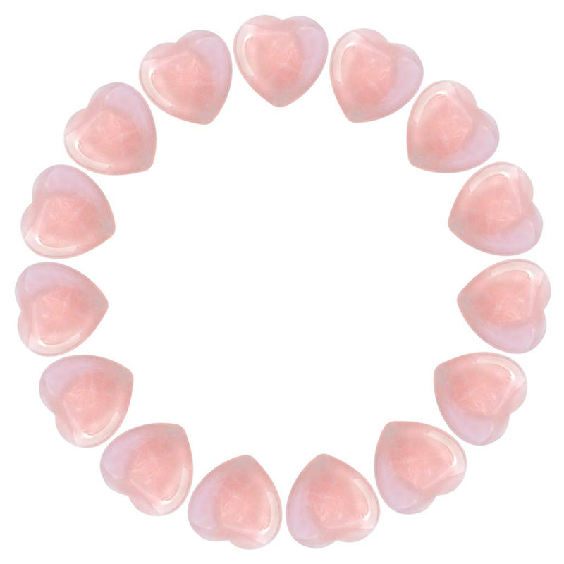 Marrywindix 15 Packs 0.8 Inches Healing Crystal Natural Rose Stone Heart Love Carved Palm Worry Stone Chakra Reiki Balancing - NewNest Australia