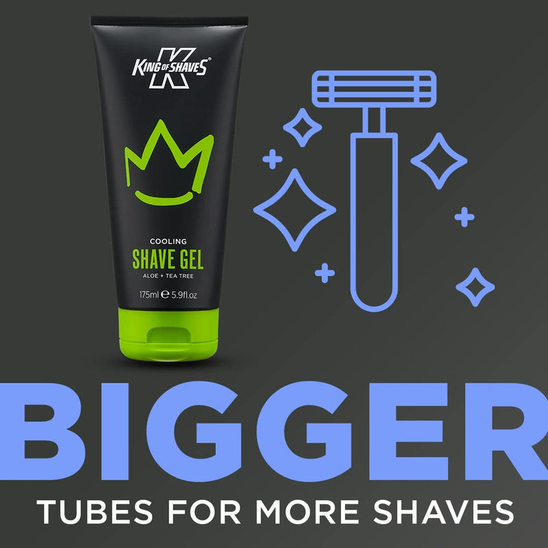 King of Shaves Cooling Aloe Vera Shaving Gel for Men 175ml DUO PACK 150 ml (pack of 2) - NewNest Australia
