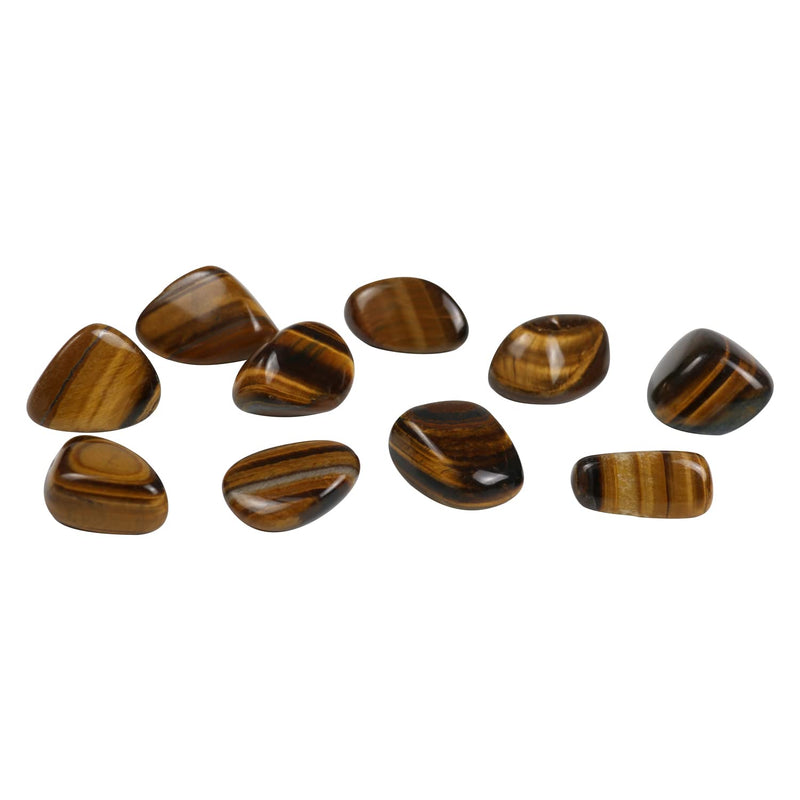 Nvzi 10 packs of tiger eye stone, hand flatterer stone, crystal healing stones, polished drum stones, chakra stones, drum stone mix, semi-precious stone mix, lucky stones for children - NewNest Australia