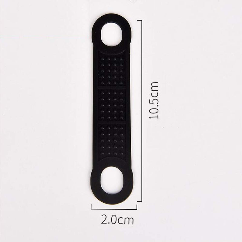 NewNest Australia - 50 Pieces Black Non-Slip Rubber Clothing Hanger Grips Clothes Hanger Strips Use for Wood and Plastic Hangers 