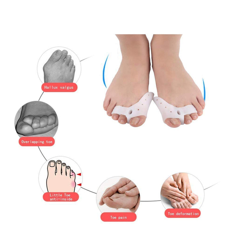 Pair of Best Gel Toe Separators Protector By Pedimend, Separation of Three-hole Toe Orthosis for Dancers,Yogis & Athletes,Treatment for Bunions Relief, Hammer Toe, Hallux Valgus - NewNest Australia