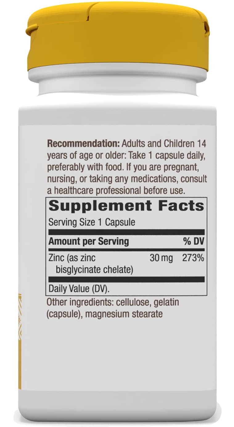 Nature's Way Zinc Chelate, Supports Immune Function*, 30 mg per Serving, 100 Capsules - NewNest Australia