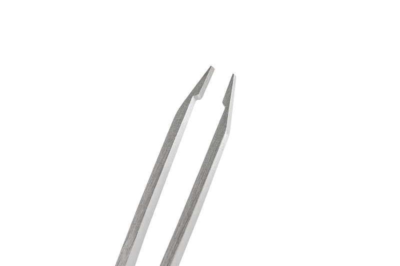 REMOS eyebrow tweezers made of stainless steel with a straight tip 9.5 cm in satin - NewNest Australia