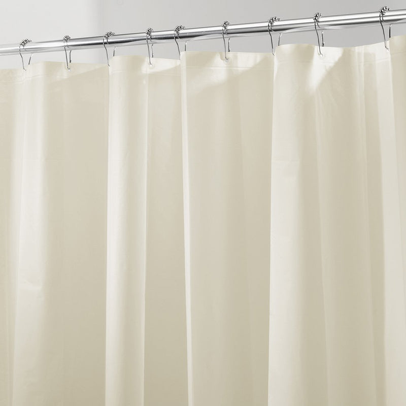 iDesign PEVA Shower Curtain Liner, Plastic Shower Curtain for use Alone or With Fabric Curtain - Sand Set of 1 - NewNest Australia