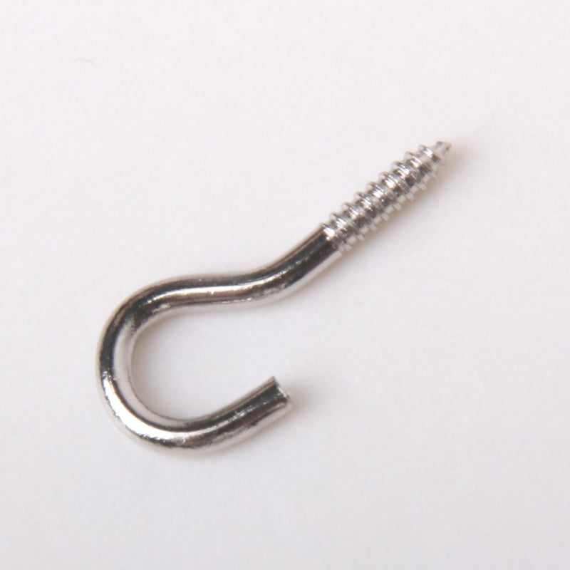 NewNest Australia - CJESLNA 50pcs Screw Hook Eye Silver 