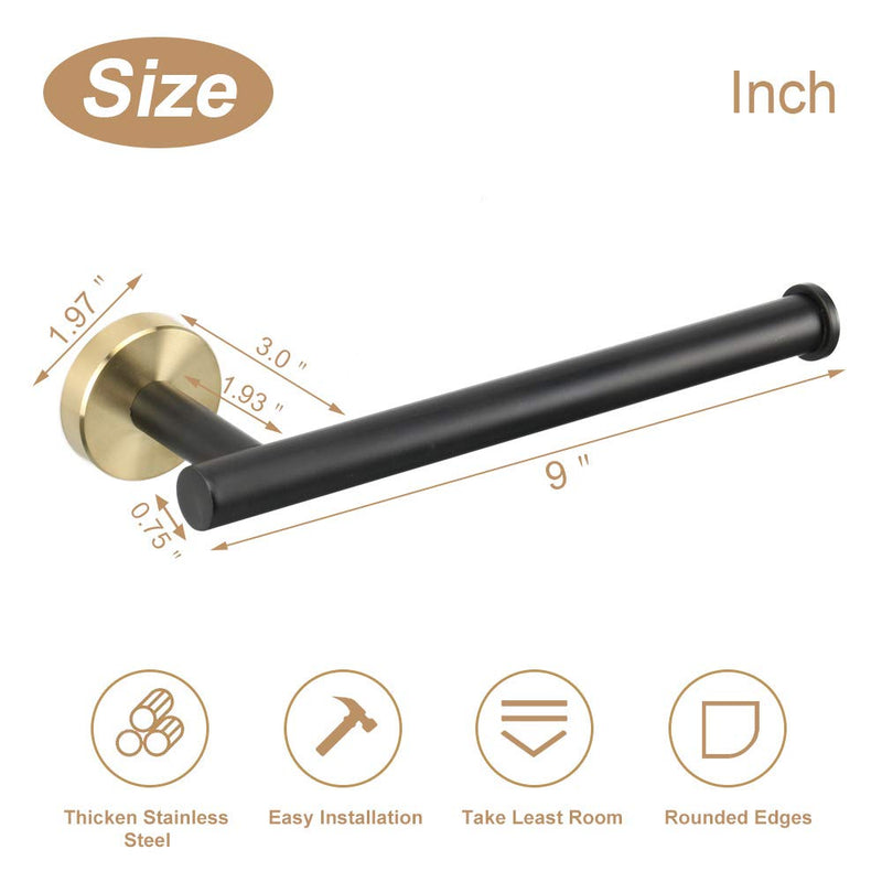 TocTen Hand Towel Holder/Towel Ring - Thicken SUS304 Stainless Steel Bathroom Hand Towel Bar, 9Inch Heavy Duty Wall Mounted Towel Rack Hanger (Black Gold) Black Gold - NewNest Australia