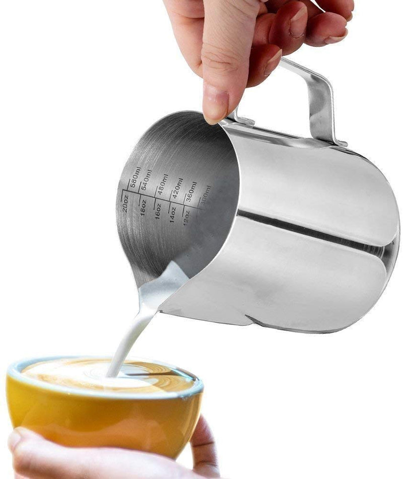 Espresso Milk Pitcher 12 oz,Espresso Milk Jug Pitcher 12/20 oz,Coffee Milk Frothing Cup,Coffee Steaming Pitcher 350ml/600ml (12oz/350ml) 12oz/350ml - NewNest Australia