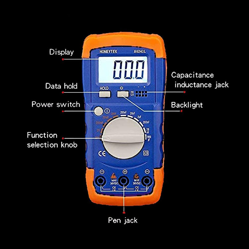 HONEYTEK A6243L Digital Inductance Meter Electronic Capacitance Tester Inductance/Capacitor Test Table - NewNest Australia