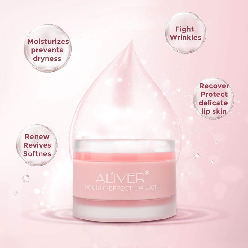 Lip Sleep Mask with two kinds of effective collagen peptide, lip scrub to remove dead skin and intensive lip repair treatment,a Lip mask for dry peeling lips, a lip balm for lip care (Strawberry) - NewNest Australia