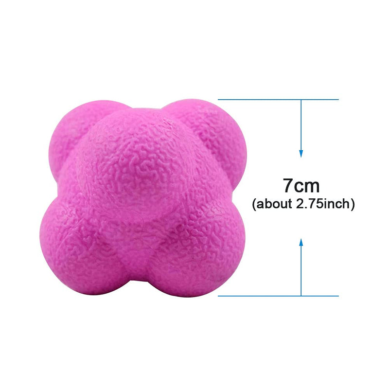 Reaction Ball,Hexagonal Agility Ball for Towards Training Improvement of Hand-Eyereaction and Agility Coordination Reflex Exercise Sports,Can Improve The Concentration of Teenagers and Adults(2 Pcs) - NewNest Australia