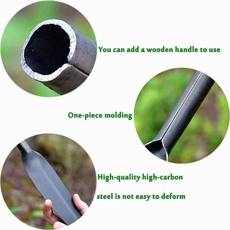 Willow Leaf-Shaped Garden Trowel Tool 12-inch Hand Shovel High-Carbon Steel Material One-Piece Forged Heavy Duty Manual Tool Potting Digging Transplanting Planting Weeding (Grey) Gray - NewNest Australia
