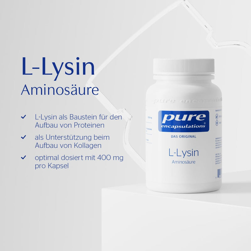 Pure Encapsulations - L-Lysine - Essential Amino Acid - 90 Capsules - NewNest Australia