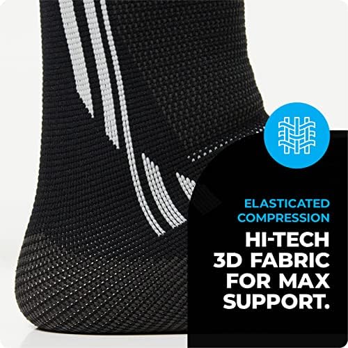 VITTO Ankle Support for Sprained Ankle, Arthritis, Joint Pain, Strains, Ankle Injury, Recovery, Rehab, Sports, Basketball - Multi Zone Compression Sleeve (M, Black + Grey) M (Pack of 1) - NewNest Australia