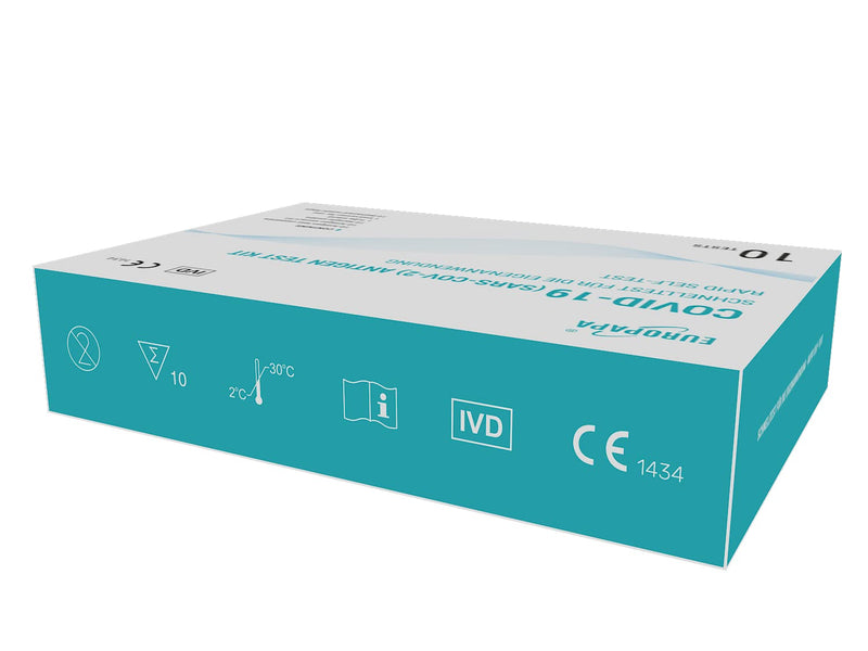 Europapa 10 X Corona Lay Test Self-Test Covid-19 Antigen Test For Sars-Cov-2 Quick Test For Self-Use Test Cassettes Sample Swabs Antigen Extract Individually Packed - NewNest Australia