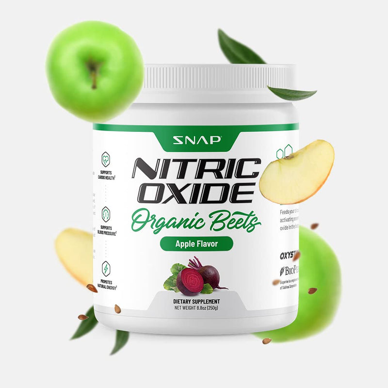 Beet Root Powder Organic - Nitric Oxide Beets by Snap Supplements - Supports Blood Pressure and Circulation Superfood, Muscle & Heart Health, Increase Stamina & Energy, 250g (Apple) Apple - NewNest Australia