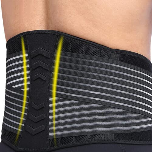 Khankah Sirajia Limited Adjustable Lower Back Support Belt Lumbar Brace/Posture Pain Relief Lifting Gym Pain Relief, Back Support, Lumbar, Abdominal Gym (Extra Large) XL - NewNest Australia