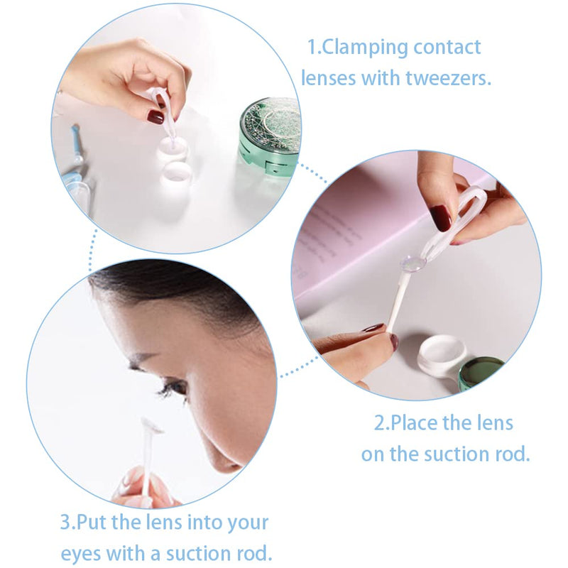 LYTIVAGEN Pack of 10 Contact Lens Tweezers Contact Lens Removal Plastic Contact Lens Remover with Suction Cup Colorful Contact Lens Tweezers - NewNest Australia