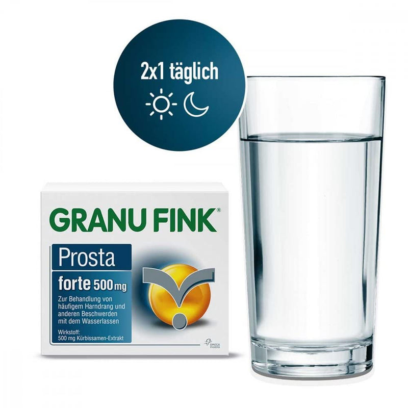 GRANU FINK Prosta Forte 500 mg - Herbal medicine for the treatment of prostate bladder problems - with unique Uromedic® pumpkin - 1 x 40 hard capsules - NewNest Australia